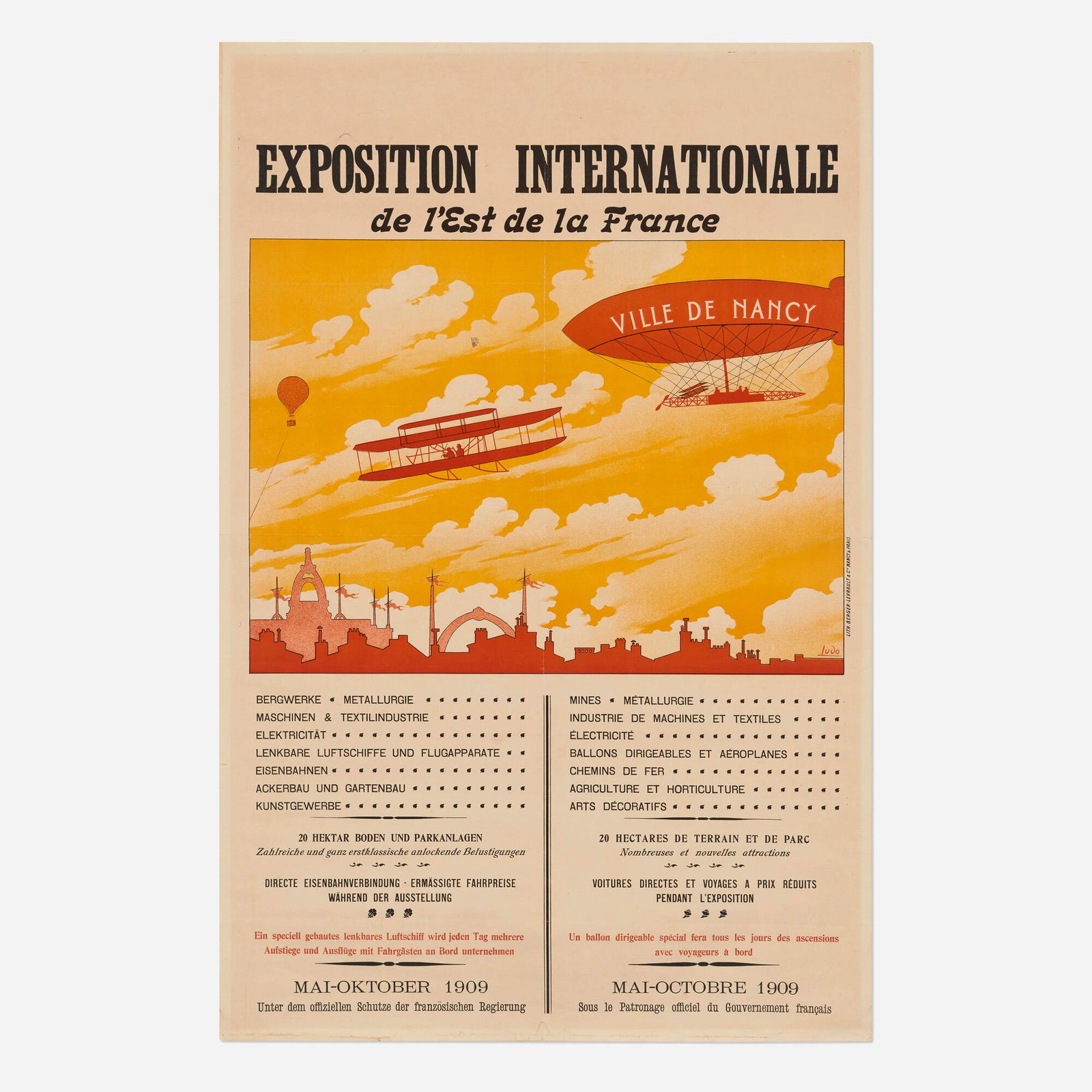 Ludo, Exposition Internationale de l'est de la France / Nancy vintage poster (1 of 2)