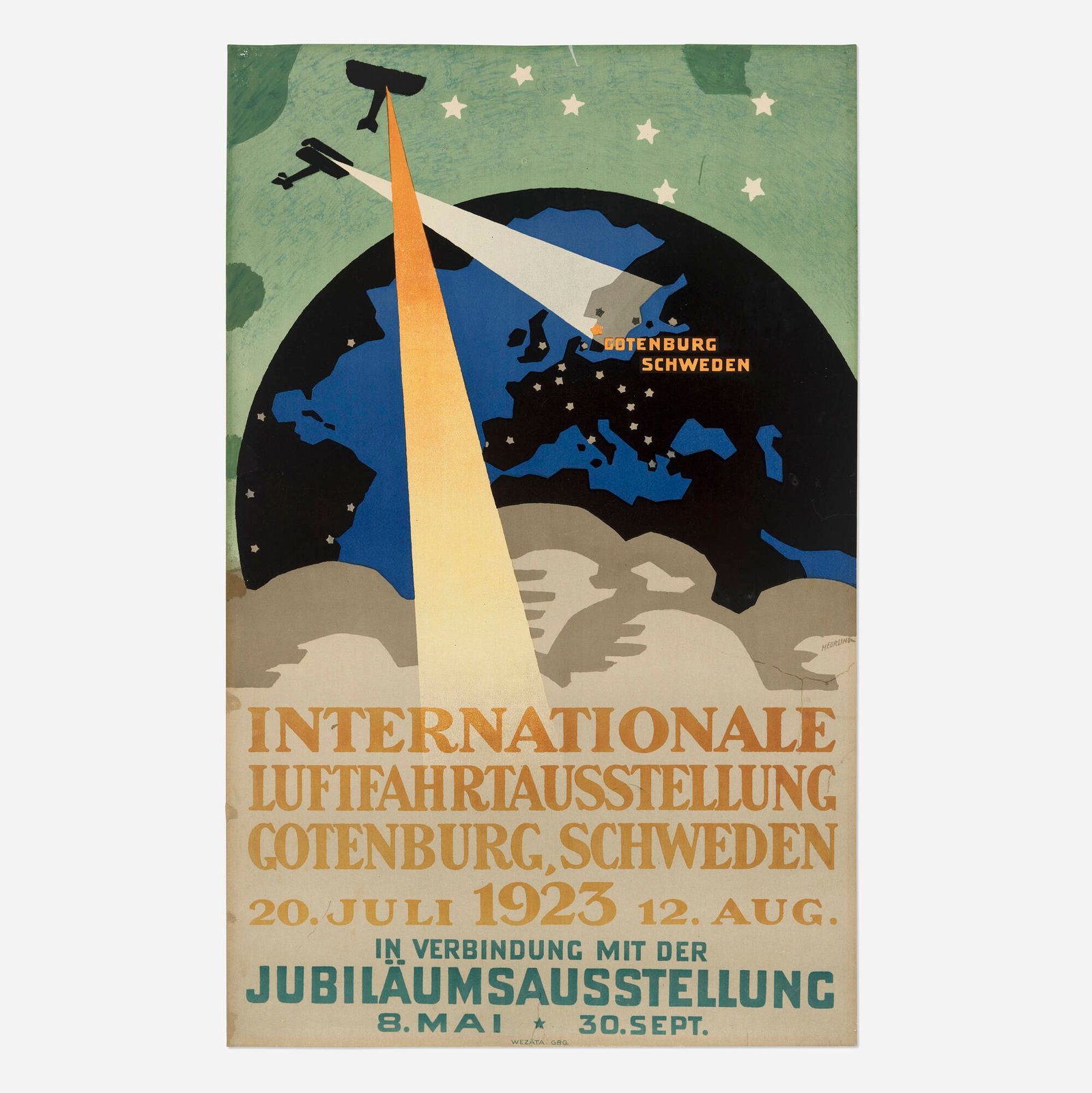 Karl Meurling, Internationale Luftfahrtausstellung vintage poster (1 of 2)