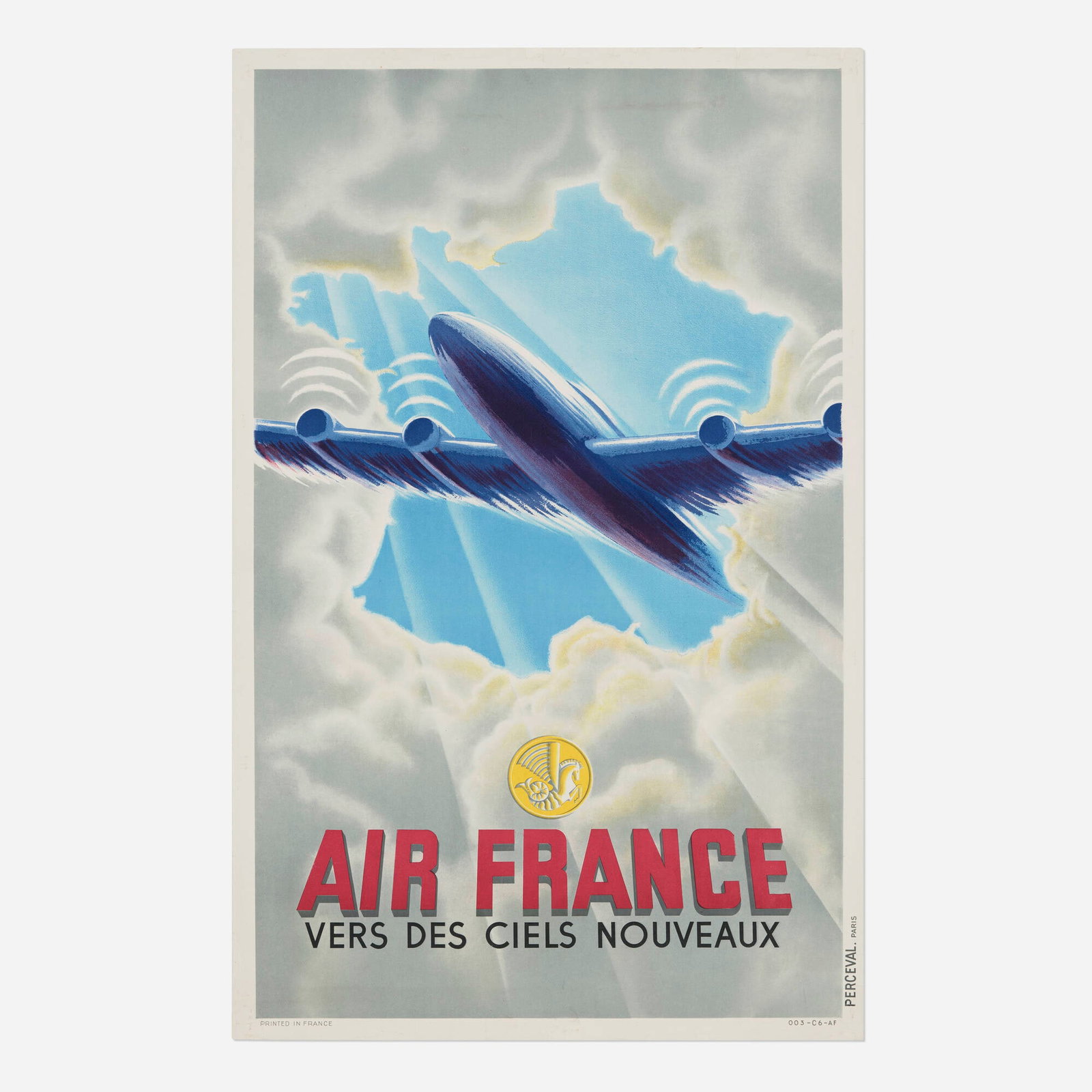 Perceval Studios, Air France / Vers des Ciels Nouveaux vintage poster (1 of 2)