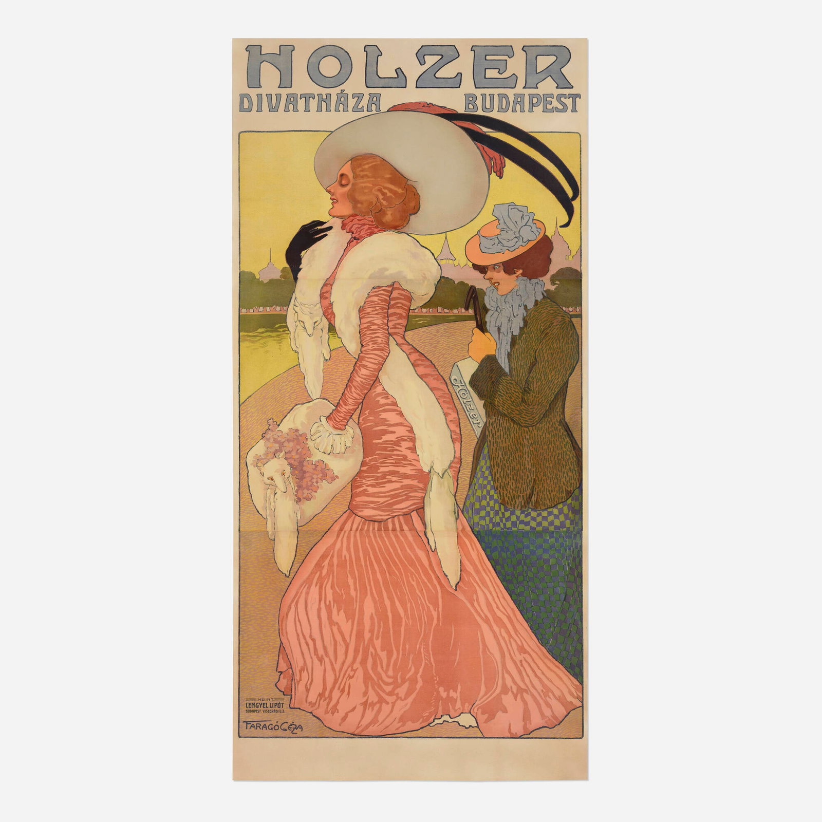 Geza Farago, Holzer Divathaza Budapest (Rare vintage poster) (1 of 2)