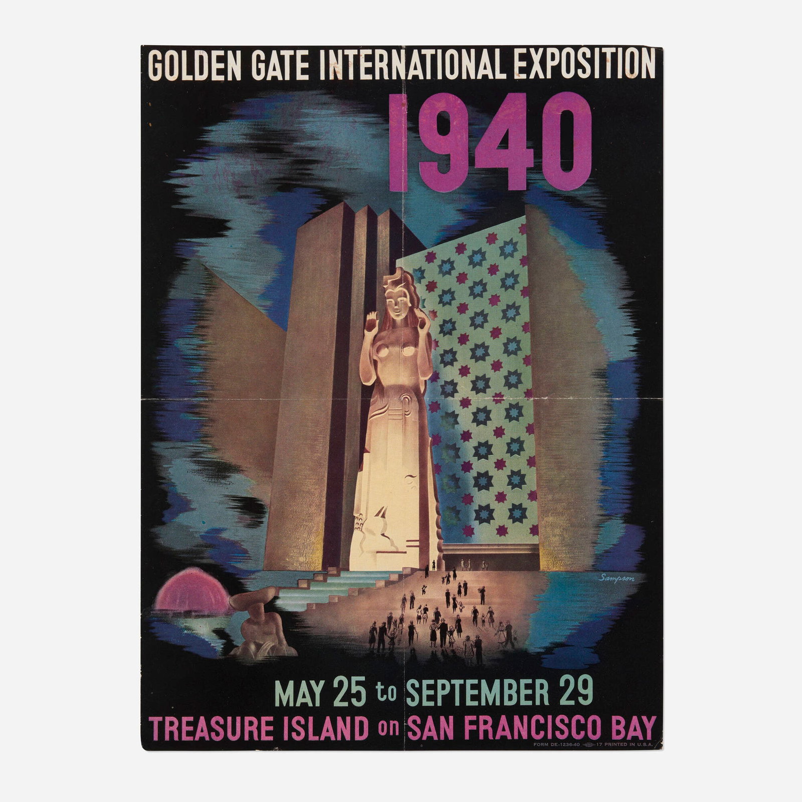 Cornelius Cogswell Sampson, Golden Gate International Exposition 1940 vintage poster (1 of 2)