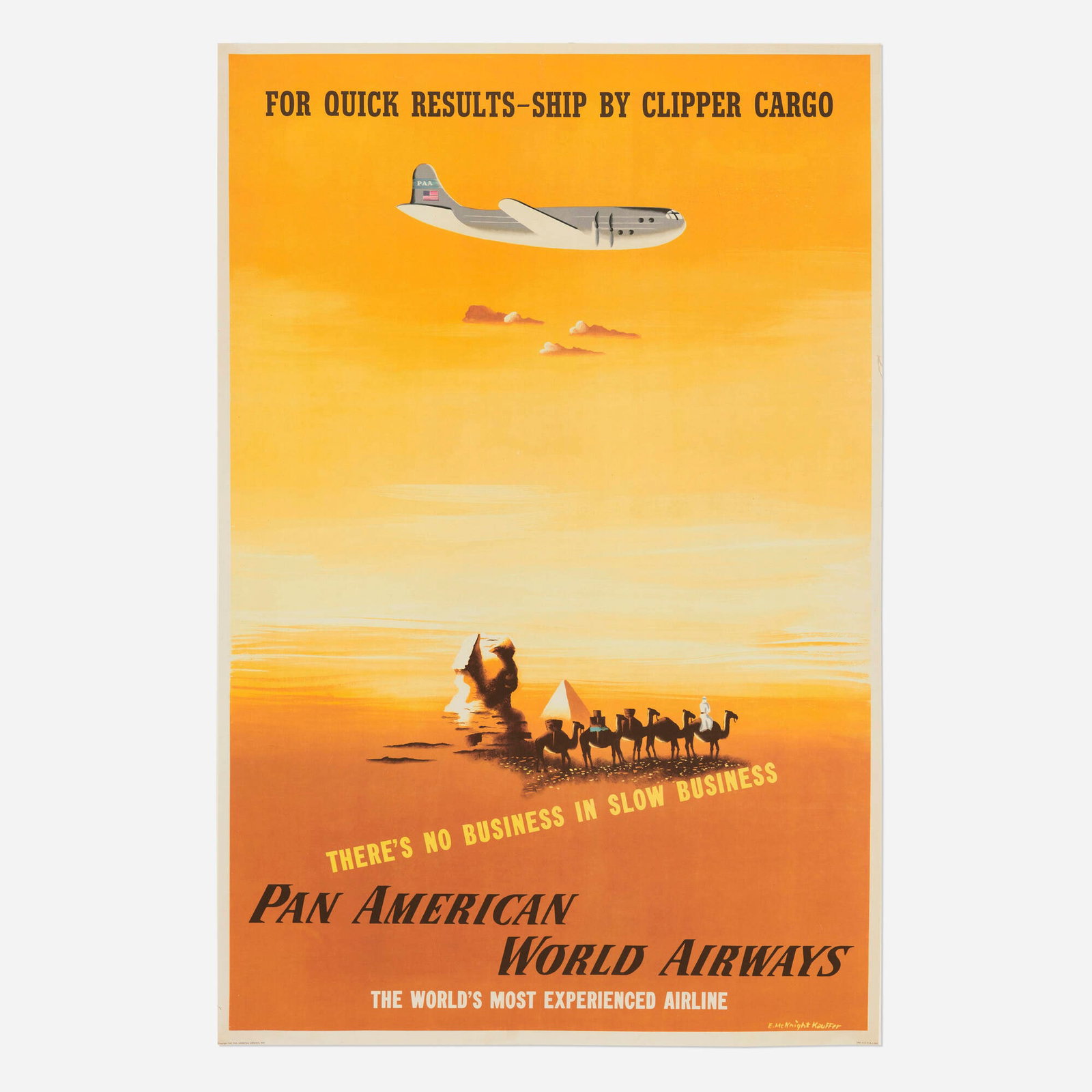 Edward McKnight Kauffer, Pan American World Airways / Ship by Clipper Cargo vintage poster (1 of 2)