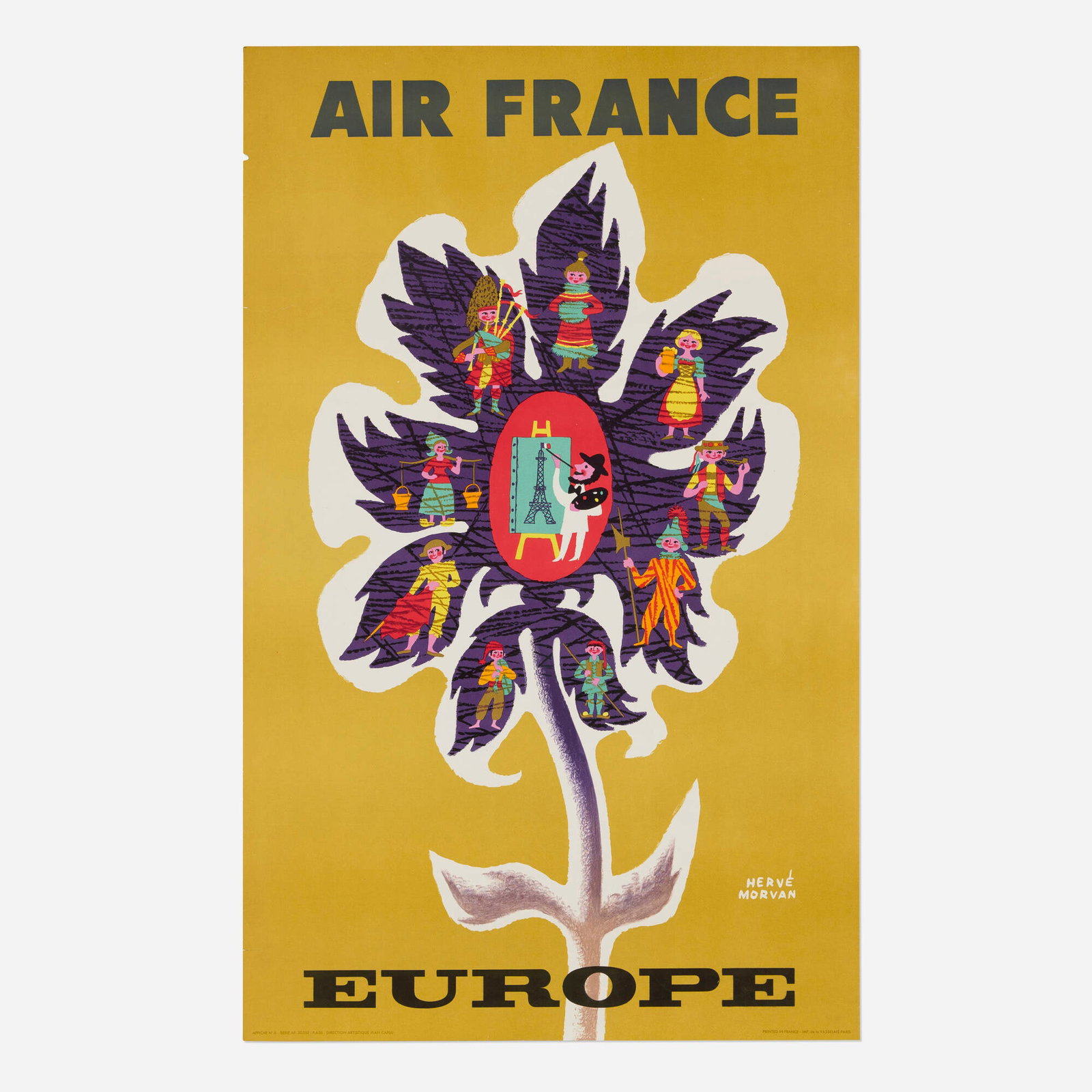 Herve Morvan, Air France / Europe vintage poster (1 of 2)
