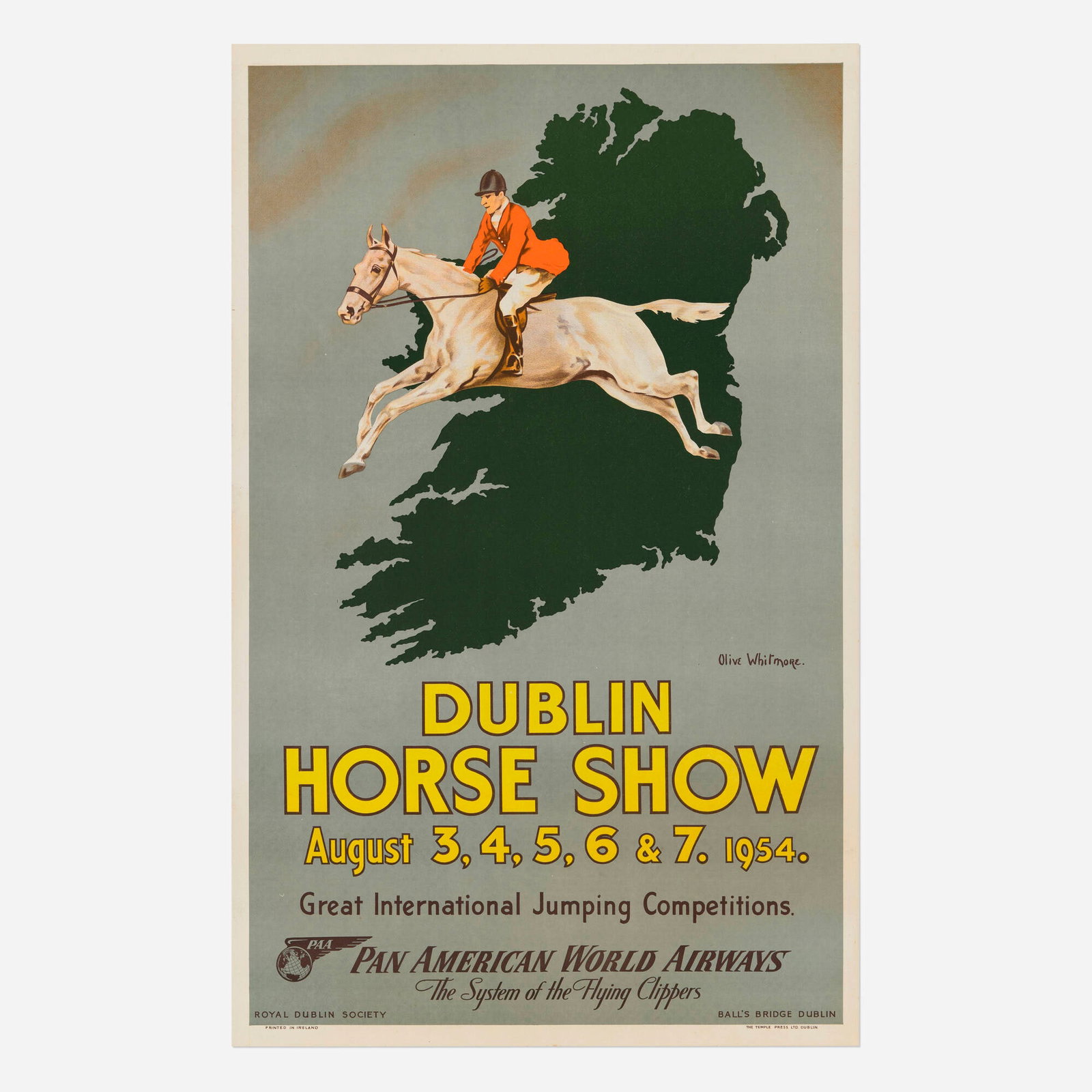 Olive Whitmore, Dublin Horse Show vintage poster (1 of 2)