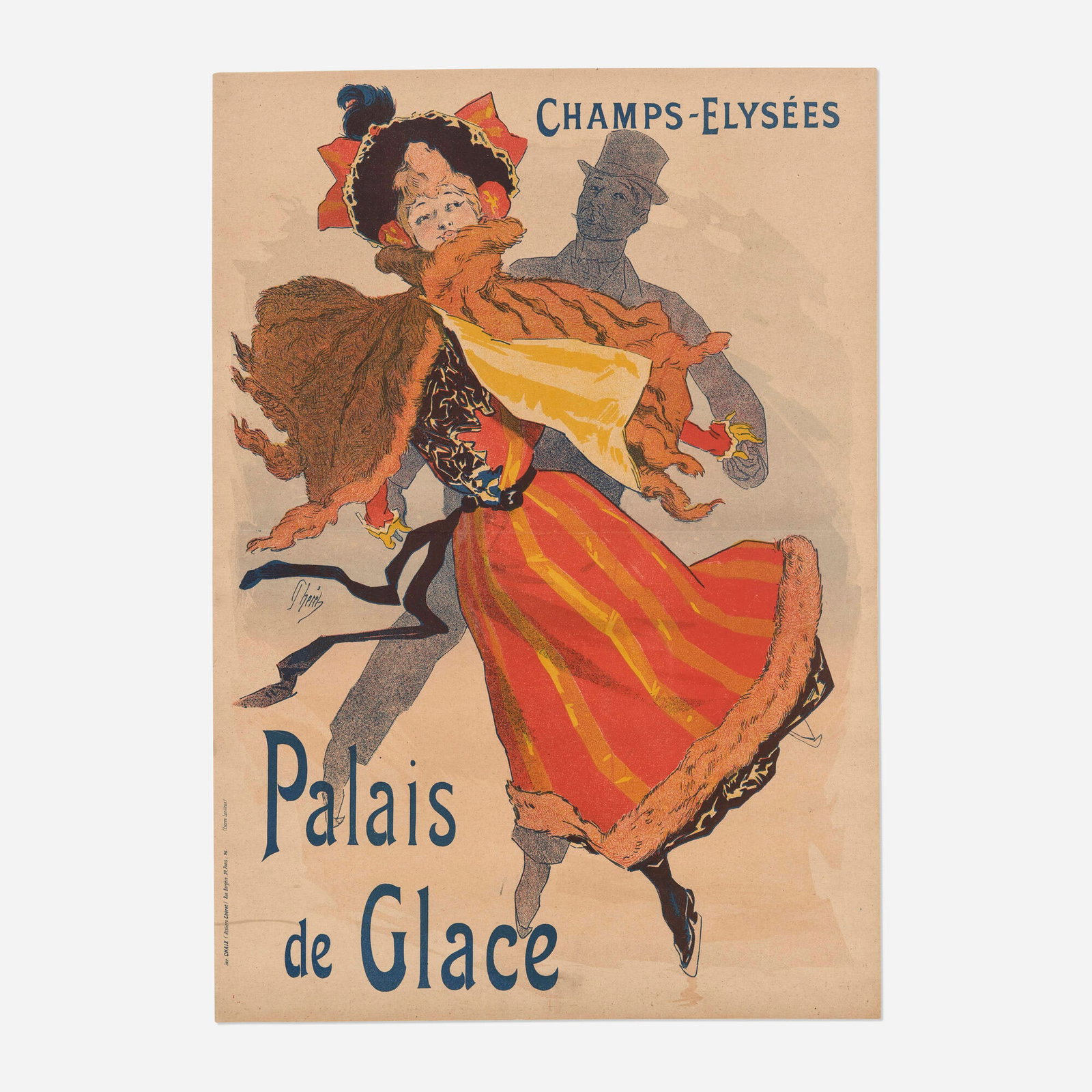 Jules Cheret, Palais de Glace vintage Courrier Francais supplement poster (1 of 3)