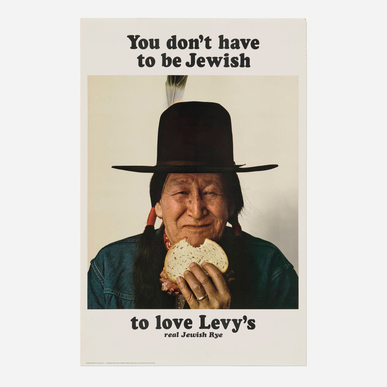 Doyle Dane Bernbach (DDB), Levy's Rye / Native American vintage poster (1 of 2)
