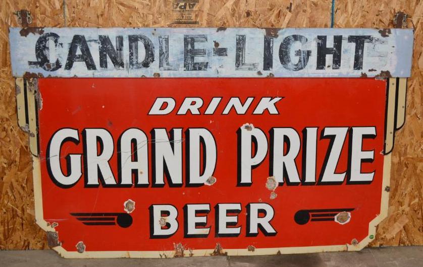 Drink Grand Prize Beer Porcelain Sign (1 of 4)