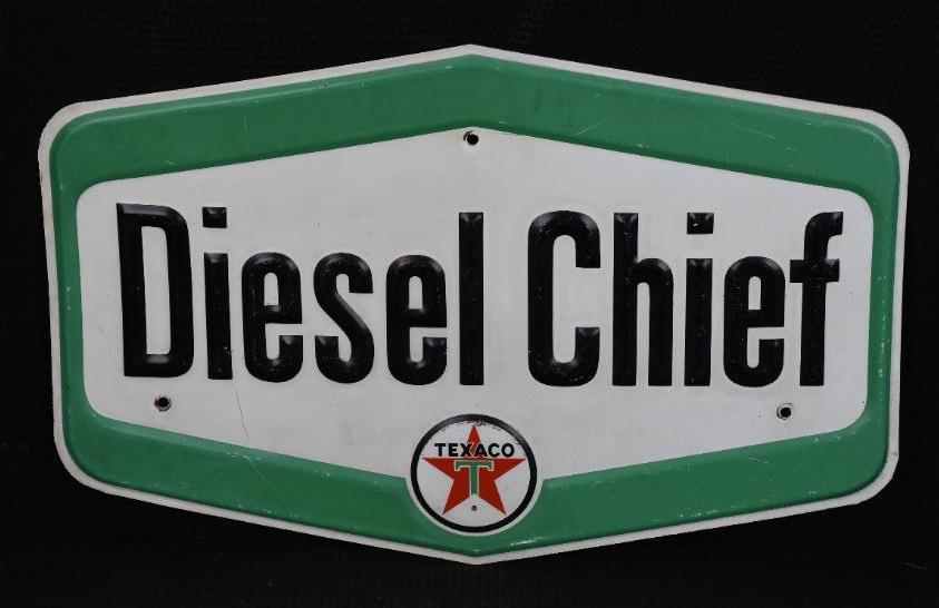 Texaco Diesel Chief (white-T) Metal Sign (1 of 2)