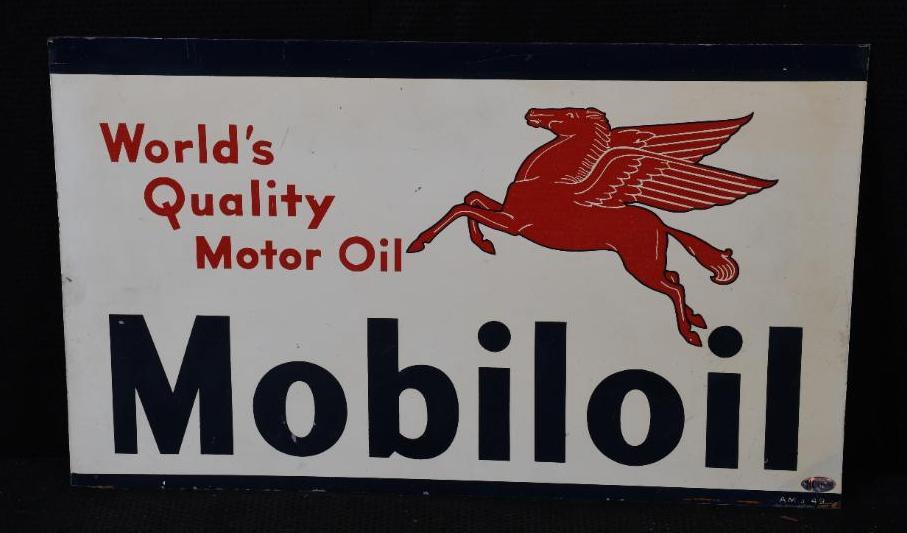 Mobiloil w/Pegasus "World's Quality Motor Oil" Metal (1 of 5)