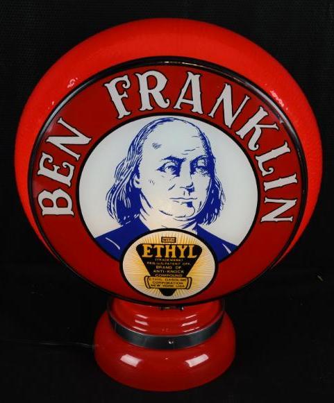 Repop Ben Franklin w/Ethyl Logo & Red Ripple Globe Body (1 of 4)