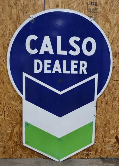 Calso Dealer w/Chevron Logo Porcelain Identification (1 of 6)