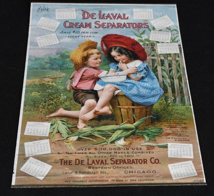 1904 DeLaval Cream Separators Color Lithograph Calendar (1 of 6)
