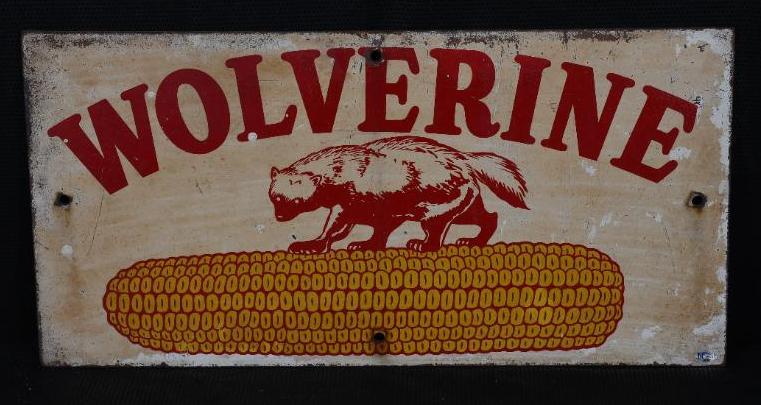 Wolverine w/Wolverine Standing on Ear of Corn Sign (1 of 4)