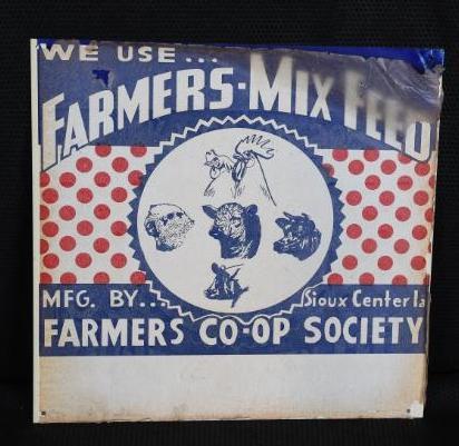 We Use Farmer-Mix Feed w/Logo Metal Sign (1 of 5)