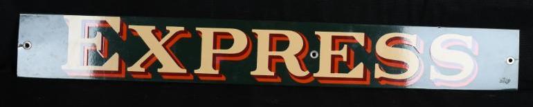 Express Porcelain Sign: SSP sign, 5"x39", rated 9