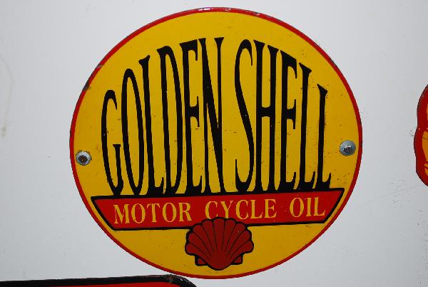 Golden Shell Motor Oil SSP sign, 12x12 inches,