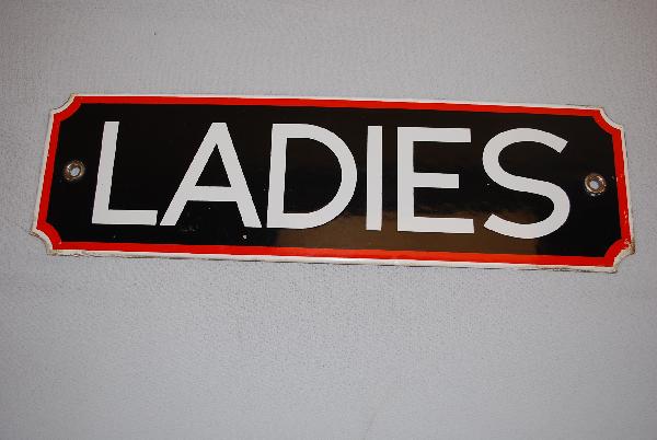(Signal) Ladies (rest room) SSP diecut sign, 3.5x1