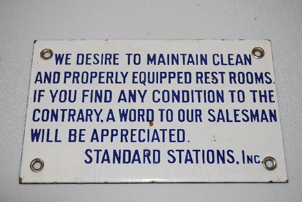 Standard Stations, Inc. "We Desire" SSP sign, 4x6