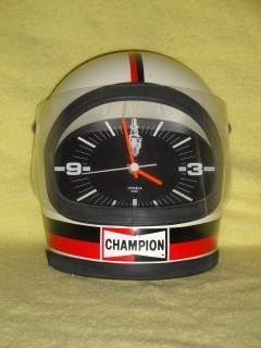 Champion Spark Plugs Helmet Clock, 10x14x9 inches: Champion Spark Plugs Helmet Clock, 10x14x9 inches,