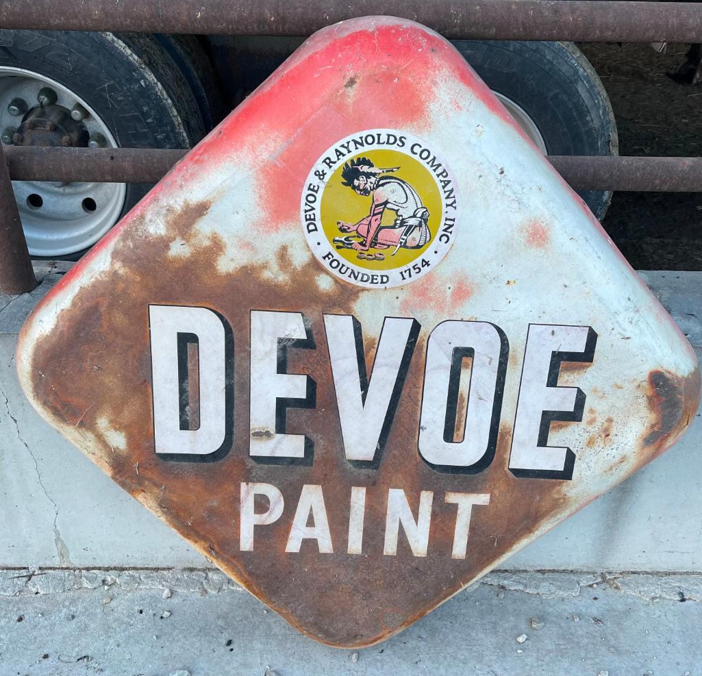 Devoe Paint Diamond Metal Sign (1 of 3)