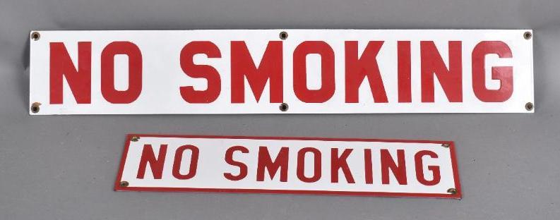 2-No Smoking Porcelain Sign (1 of 2)