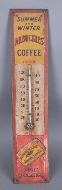 Arbuckles Coffee w/Logo Metal Thermometer (1 of 3)