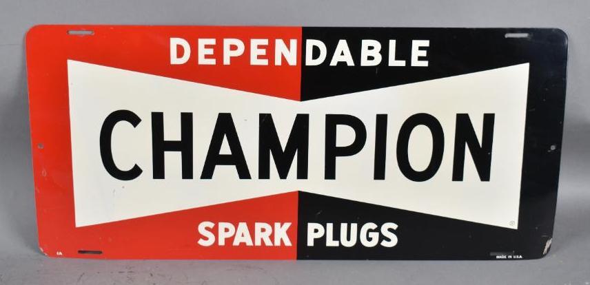 Dependable Champion Spark Plugs Metal Sign (1 of 4)