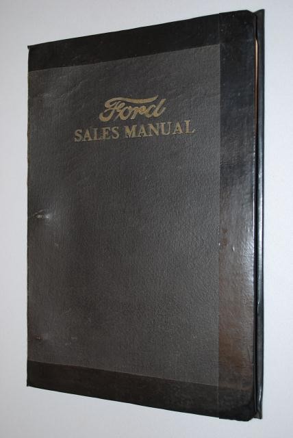 1930 Ford Model A "Sales Manual" three ring binder: 1930 Ford Model A "Sales Manual" three ring binder style embossed cover, 10x7 inches,