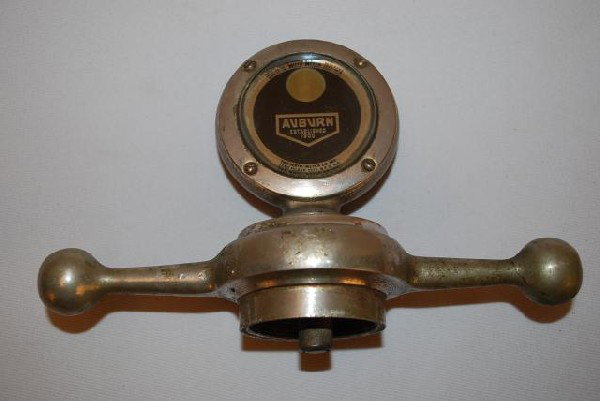 Boyce Motometer with bone attachment, with Auburn : Boyce Motometer with bone attachment, with Auburn name, metal, 5 inches tall,