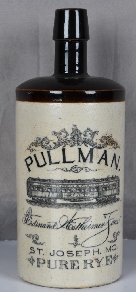 Pullman St. Joseph, Mo. Pure Rye Ceramic Bottle (1 of 5)