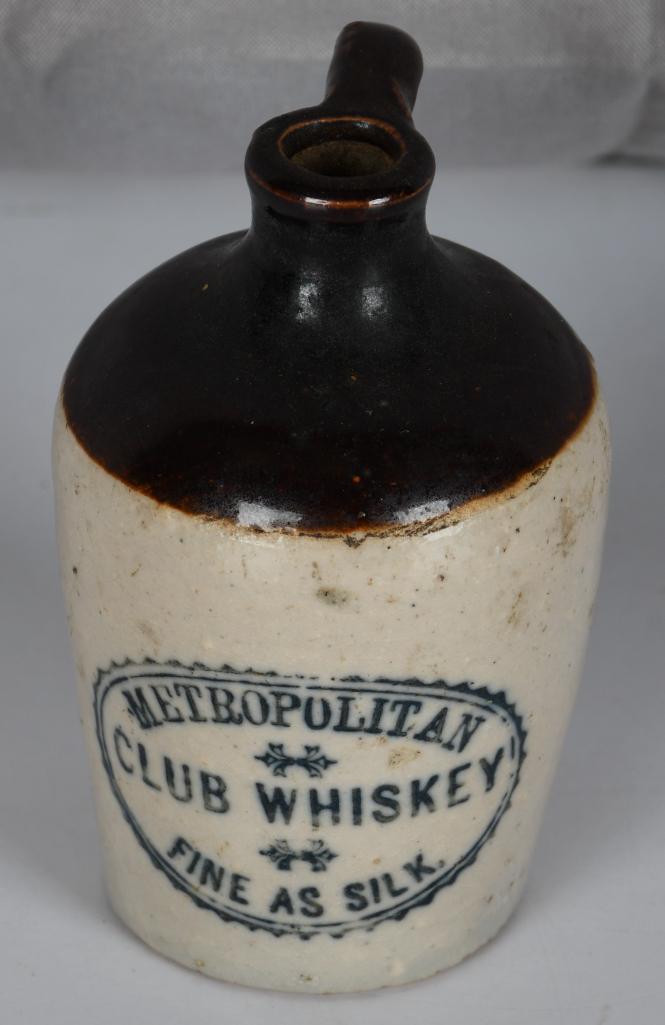 Mini-Stoneware Advertising Jug "Metropolitan Club (1 of 4)