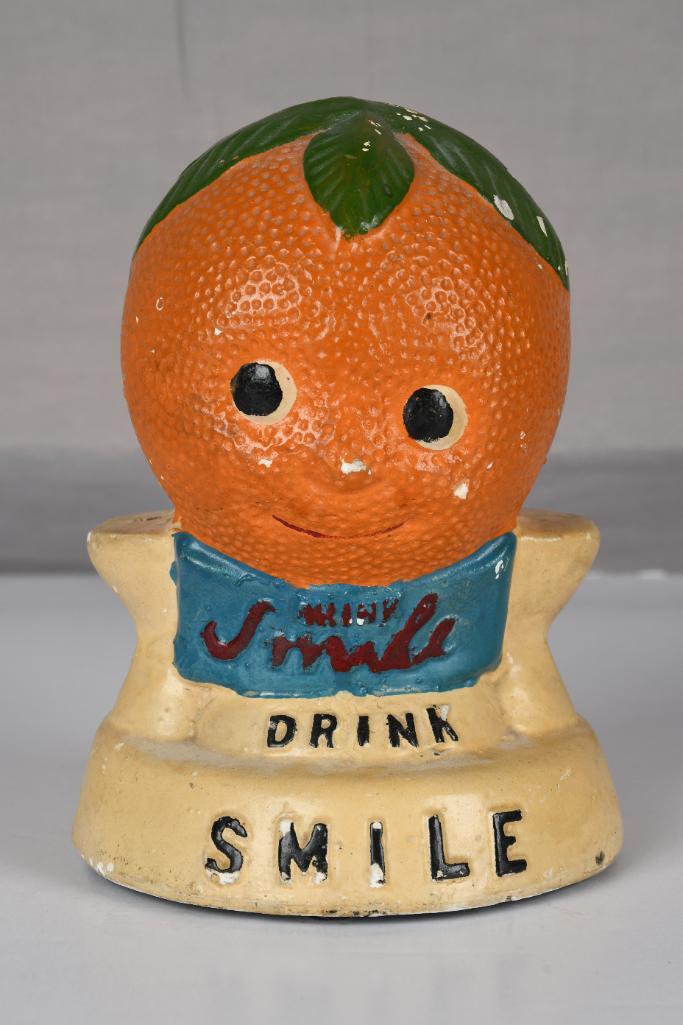 Drink Smile (Orange Soda) Chalk Ware Menu Holder (1 of 4)