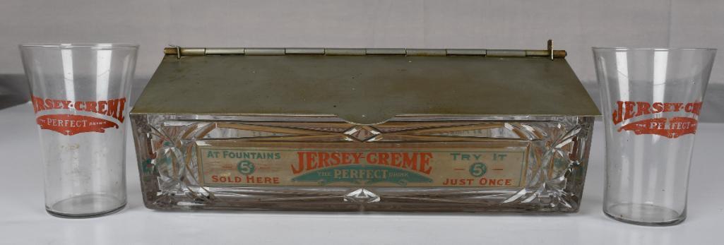 Jersey Creme "The Perfect Drink" Straw Holder & Glasses (1 of 5)