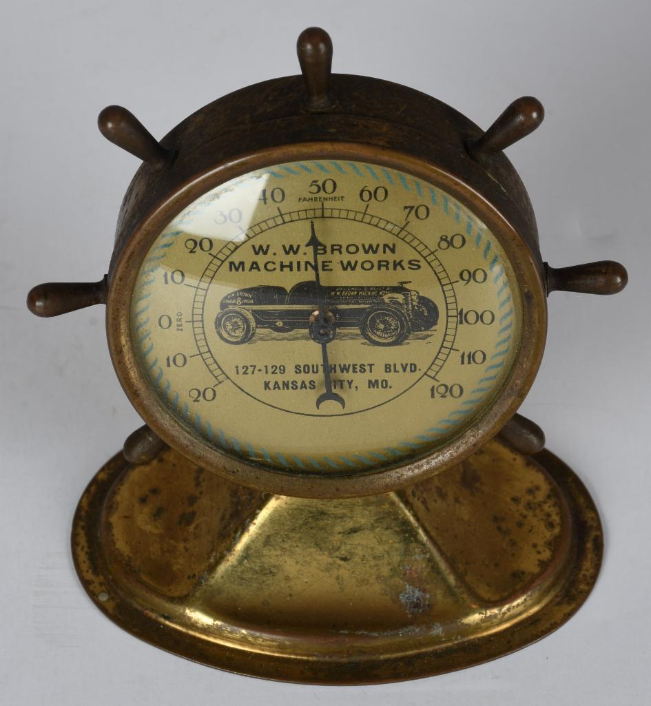 W.W. Brown Machine Works w/Indy Car Desk Thermometer (1 of 4)