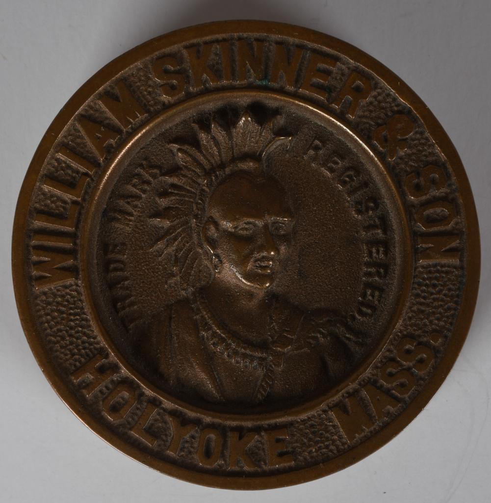 William Skinner & Son Holyoke, Mass. Brass Paper Weight (1 of 4)