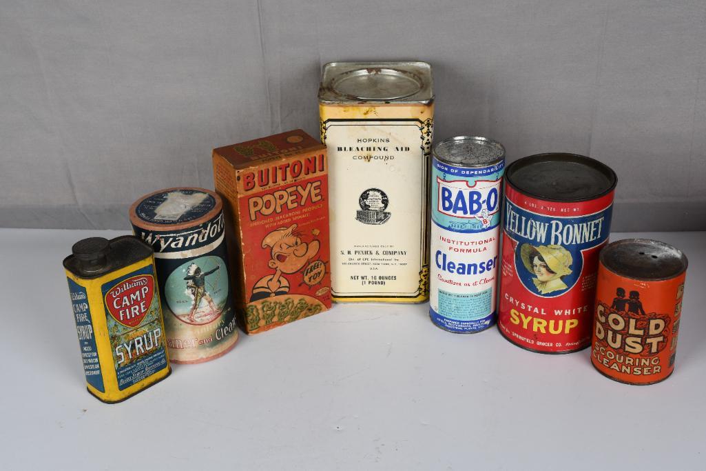 Box Lot of Advertising Tins & Containers (1 of 4)