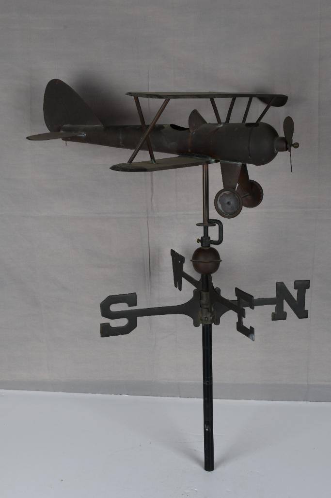Copper Bi-Wing Plane Weather Vane (1 of 8)