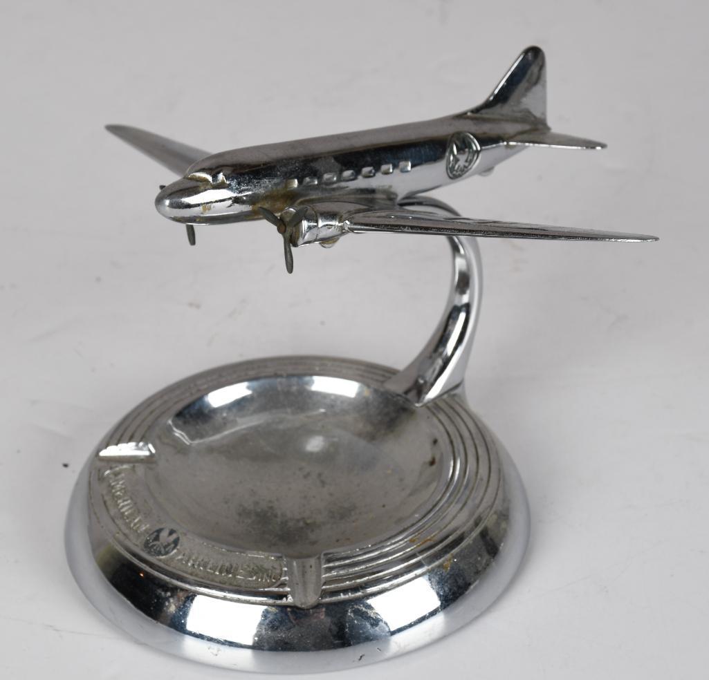 American Airlines DC-3 Metal Airliner/Ashtray (1 of 6)