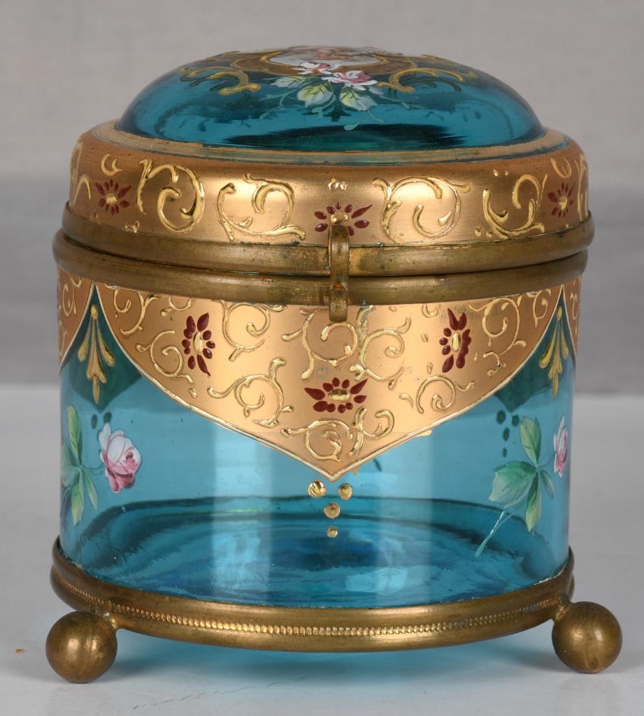Moser Style Hand Painted Vanity Box (1 of 5)