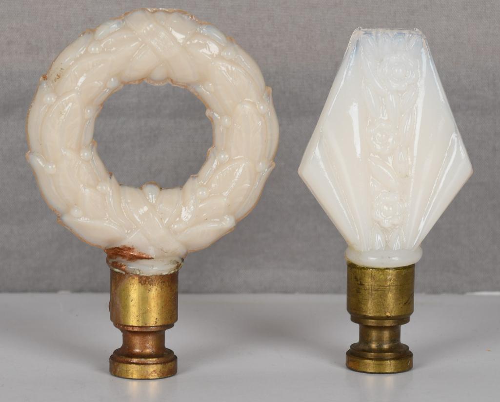 Lot of 2- Aladdin Glass Lamp Finials (1 of 3)