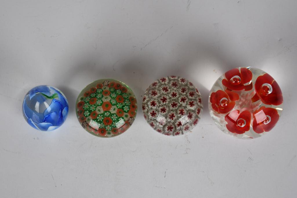 Lot of 4- Art Glass Paperweights (1 of 5)