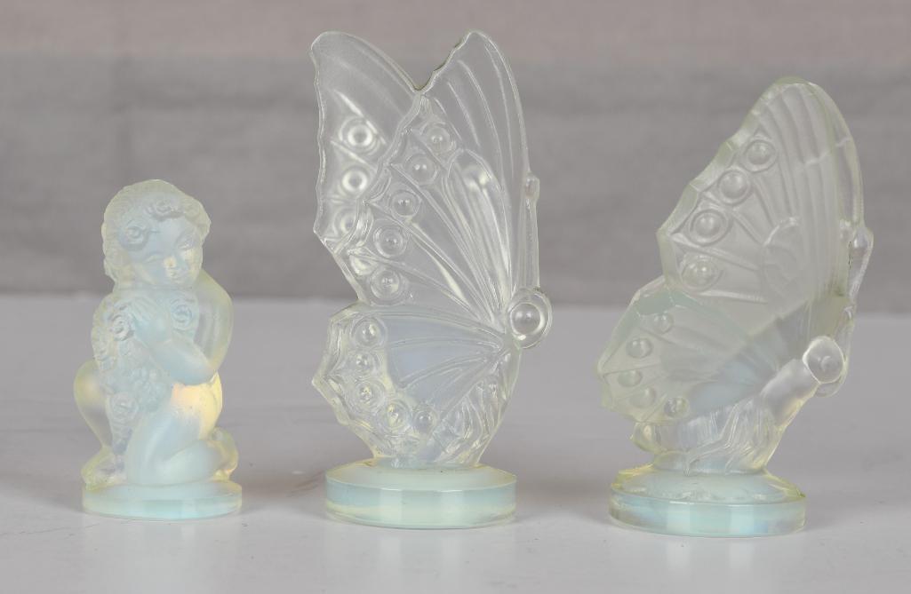 Lot of 3- Sabino Art Glass Opalescent figures Made in (1 of 3)