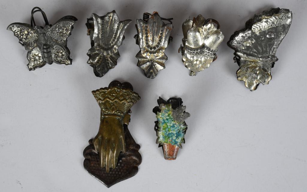 Lot of 7- Six Christmas Tree Candle Clips & One (1 of 3)