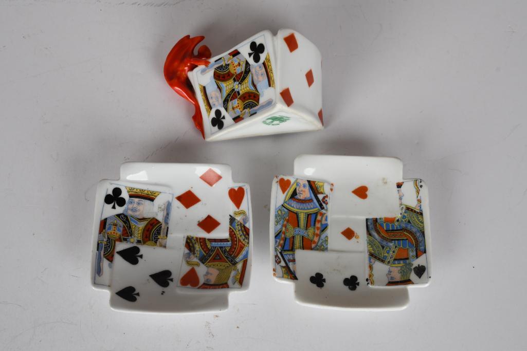 Royal Bayreuth Porcelain Devil w/Playing Cards Open (1 of 6)