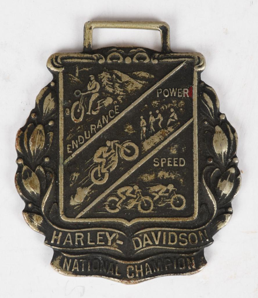 Harley Davidson National Champion Sterling Watch Fob (1 of 4)