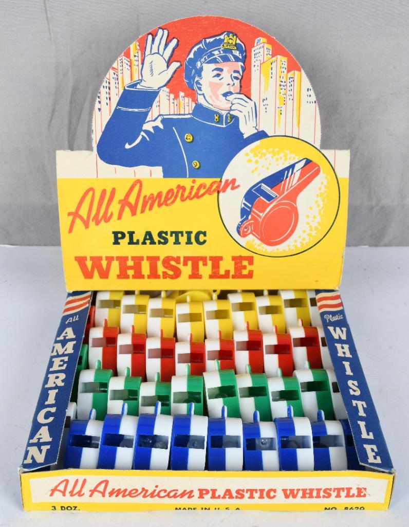 All American Plastic Whistle 36 Total NIB (1 of 4)