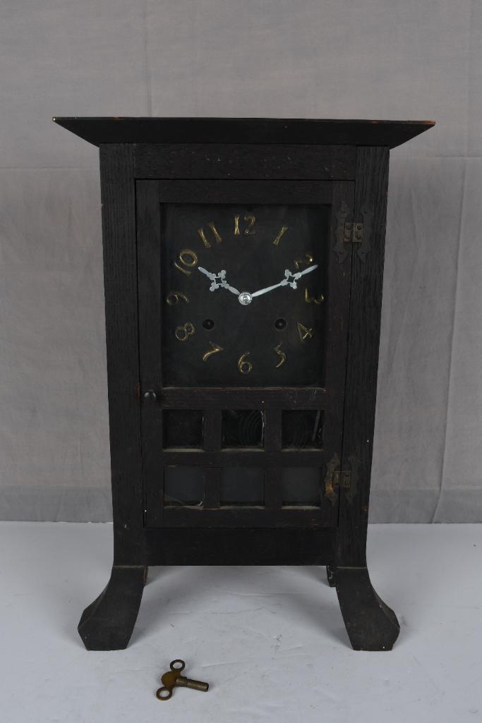 Arts & Craft Oak Mantle Clock (1 of 7)