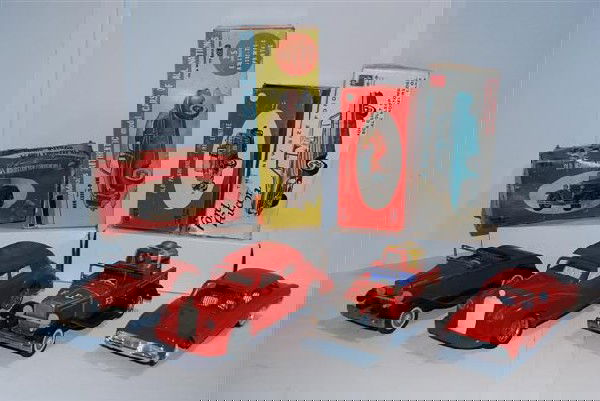 Lot of 4 Ford Falcon plastic promo, MB by Ideal,: Lot of 4 Ford Falcon plastic promo, MB by Ideal, Model A Roadster and more,