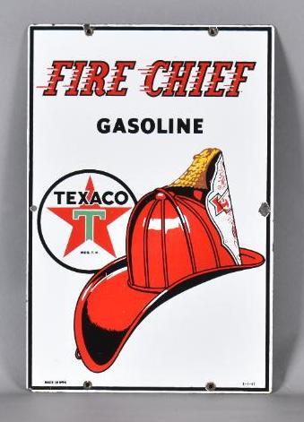 Texaco (white-T) Fire Chief Gasoline Porcelain Pump (1 of 6)