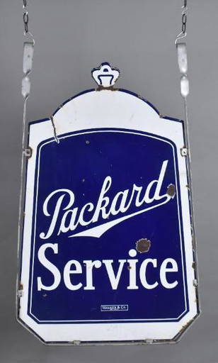 Packard Service Radiator Shape Porcelain Sign W/hanger